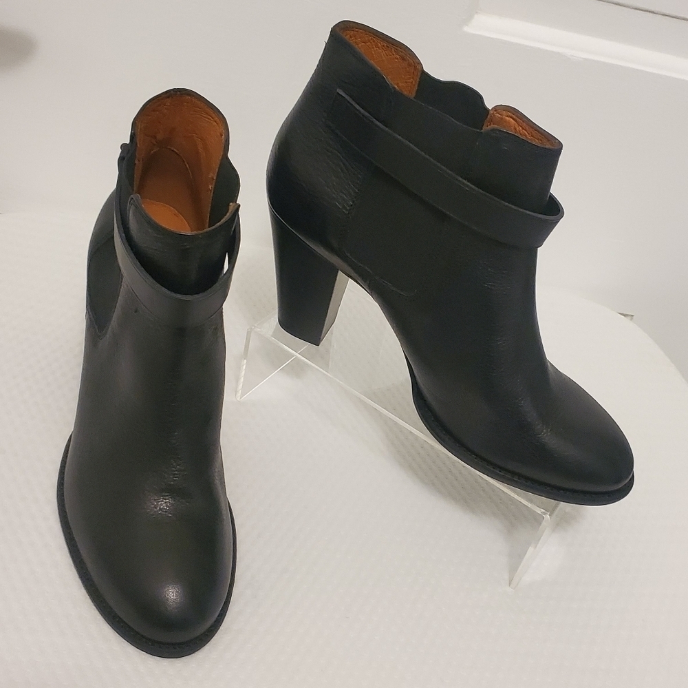 EUC Madewell "LONNIE" Black Leather Ankle Booties Size 9.5, Casual, Boho Western
